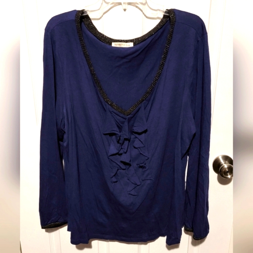 Old Navy ruffle front dressy long sleeve top